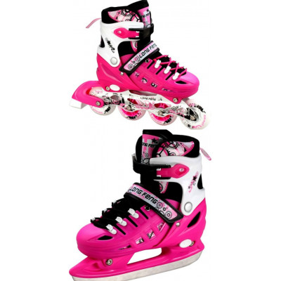 Ролики-ковзани Scale Sport 2in1 Pink розмір 29-33 (1580188079-S)