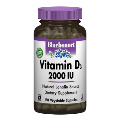 Вітамін D3 2000IU Bluebonnet Nutrition 180 гелевих капсул