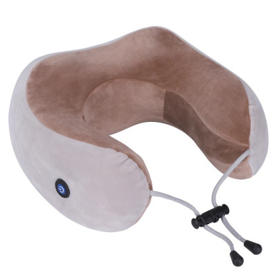 Масажна подушка для шиї U-Shaped Massage Pillow Silver Brown (kz031-hbr)