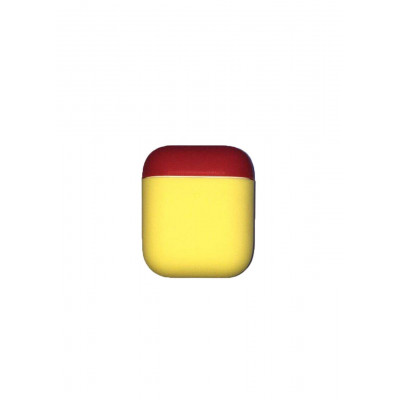 Силіконовий чохол для Airpods 1/2 ARM тонкий Mellow Yellow+Crimson (4455yellow+crimson)