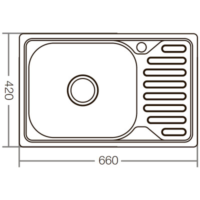 Мийка кухонна ZERIX Z6642-08-180E satin (ZX1600)