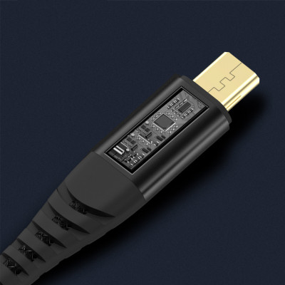 Кабель синхронізації Topk USB (TK42C-VER2) MicroUSB Black (3871-10881a)