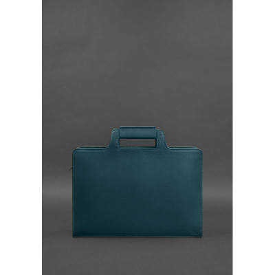 Жіноча шкіряна сумка для ноутбука та документів BlankNote 15 Dark Green (BN-BAG-36-malachite)