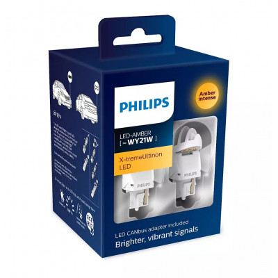 Комплект світлодіодних ламп Philips 11065XUAXM W21W 12V Yellow