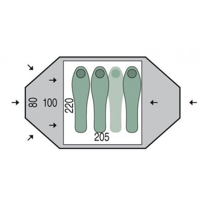 Палатка 3-місна Pinguin Tornado 3 Dural Green (PNG 124.3)