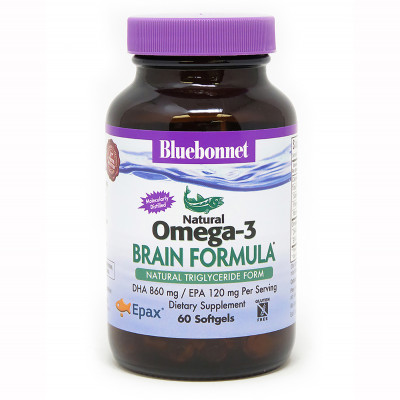 Омега-3 Формула для мозку Bluebonnet Nutrition Omega-3 Brain Formula 60 желатинових капсул