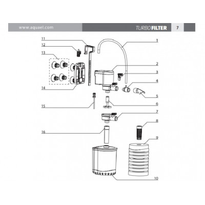 Фільтр внутрішній Aquael Turbo Filter 2000, 2000 л/год