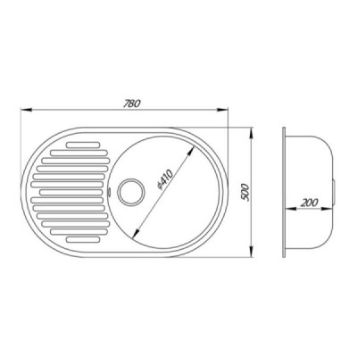 Кухонна мийка Lidz 780x500/200 COL-06 (LIDZCOL06780500200)