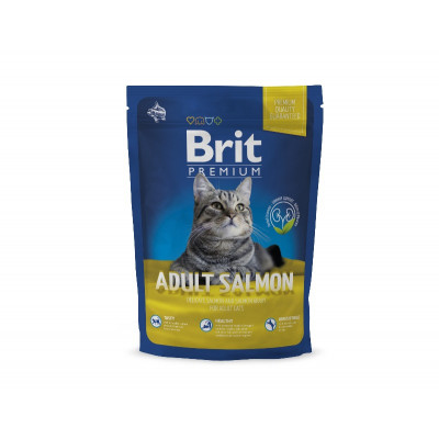 Brit (Чехія) Сухий корм Brit Premium Cat Adult Salmon 1,5 кг для дорослих з лососем