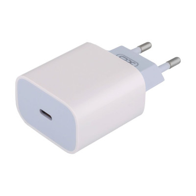 Зарядний пристрій XO L77 20W Type C Power Adapter для телефонів Apple + кабель Lightning