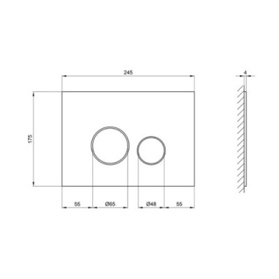 Панель змиву для унітазу Qtap QT0111V1164GW