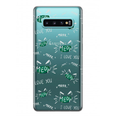 Чохол iSwag для Samsung Galaxy S10 Plus Котячі мордочки (H440)