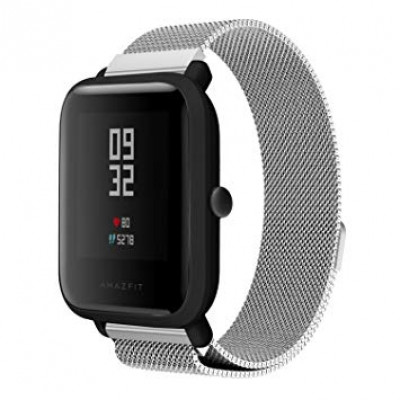 Ремінець BeWatch міланська петля для Xiaomi Amazfit BIP Silver (1010218)