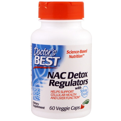 NAC N-Ацетил-L-Цистеїн Детоксичні Регулятори Doctor's Best Seleno Excell 60 гелевих капсул (DRB00279)