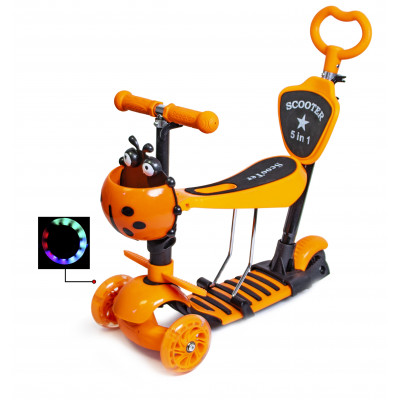 Самокат Scooter "Сонечко" 5in1. Orange (багатофункціональний)