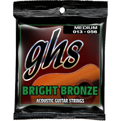 Струни для акустичної гітари 6 шт GHS BB40M Bright Bronze Medium Acoustic Guitar Strings 13/56