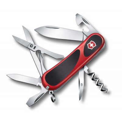 Швейцарський ніж Victorinox EvoGrip 14 Червоний із чорним (2.3903.C)