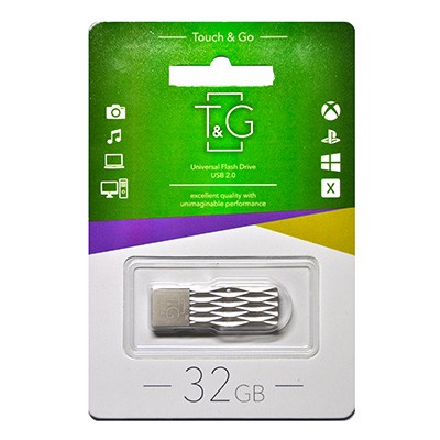 Флеш-накопичувач USB 32GB T&G 103 Metal Series Silver (TG103-32G)