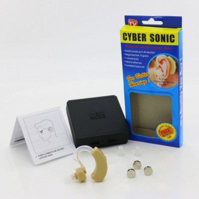 Слуховий апарат CyberSonic підсилювач слуху + 3 батареї ip2355 (hub_naFf59947)