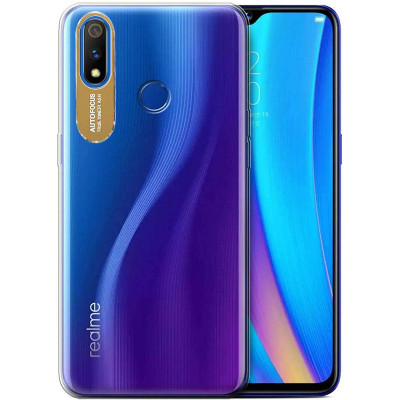 TPU чохол Epic clear flash для Realme 3 Безбарвний / Золотий (861574)