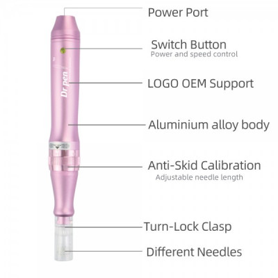 Бездротовий Дермапен (Дермаштамп) Електричний Мезоролер Для Особи Dr.Pen M7 (185)