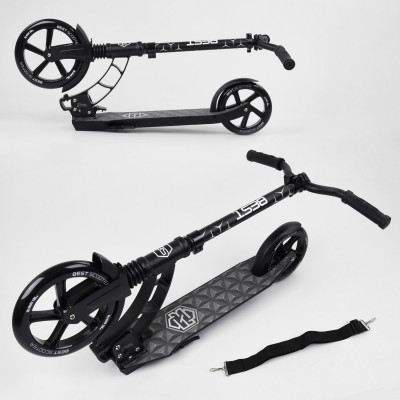 Самокат двоколісний Best Scooter з PU колесами, 1 амортизатором Black (99664)