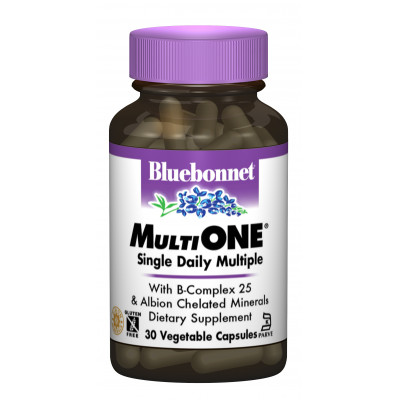 Мультивітаміни із залізом Bluebonnet Nutrition MultiONE 30 гелевих капсул