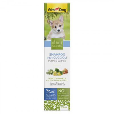 Шампунь для цуценят GimDog Natural Solution, Linden, Camomile Sweet Almond Oil, 250мл