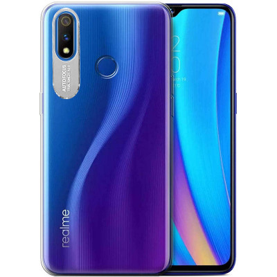 TPU чохол Epic clear flash для Realme 3 Безбарвний / Сріблястий (861576)