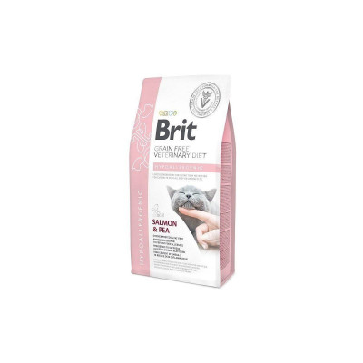 Корм для котів Brit Veterinary Diet Hypoallergenic з харчовою алергією 2 кг із лососем