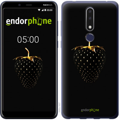 Пластиковий чохол Endorphone на Nokia 3.1 Plus Чорна полуниця (3585m-1607-26985)