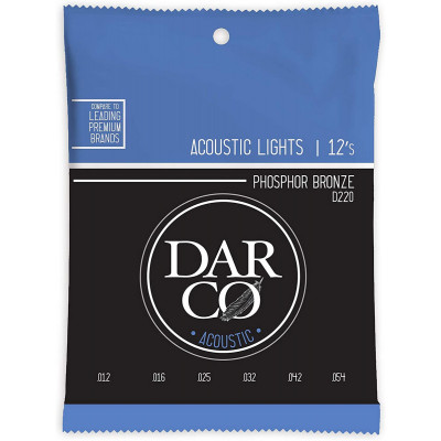 Струни для акустичної гітари 6 шт Martin D220 Darco Phosphor Bronze Light Acoustic Guitar Strings