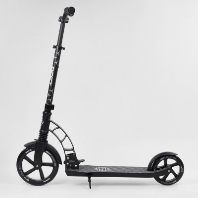 Самокат двоколісний Best Scooter з PU колесами, 1 амортизатором Black (99664)