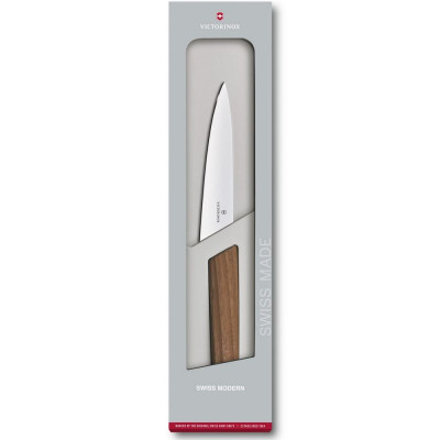 Кухонний універсальний ніж Victorinox Swiss Modern Kitchen 15 см Горіх (6.9010.15G)