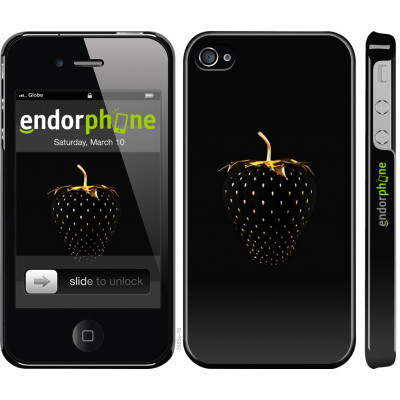 Пластиковий чохол Endorphone на iPhone 4 Чорна полуниця (3585c-15-26985)