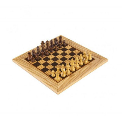 Шахи ручної роботи Manopoulos Wooden Chess set Olive Burl Chessboard 40 см (SW43B40H)