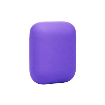 Силіконовий чохол для Airpods 1/2 ARM із карабіном захисний Violet (4355purple)