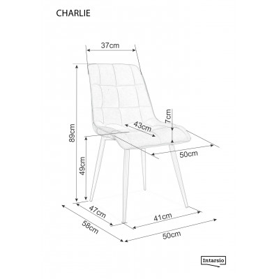 Стілець Intarsio Charlie Чорний (CHARLIECDBL19)