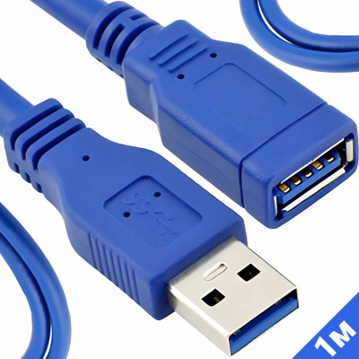 Кабель подовжувач для USB порта Addap UM2F-01 USB 3.0 Male to USB 3.0 Female 5 Гбіт/с 1 м