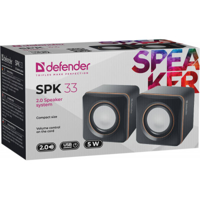 Акустика Defender 2.0 SPK 33 5W USB Black (65633) (6282560)