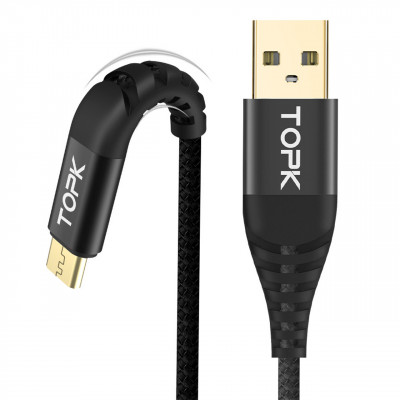 Кабель синхронізації Topk (TK42C-VER2) MicroUSB Black (3871-10842)