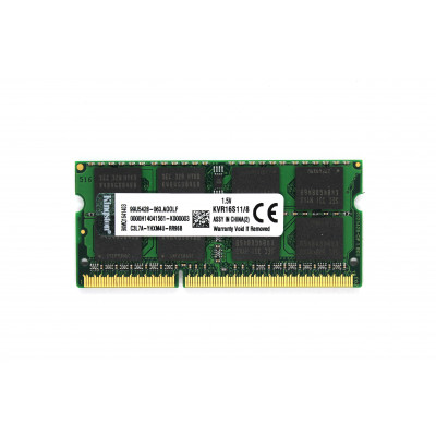 Оперативна пам'ять Kingston SODIMM DDR3-1600 8GB PC3-12800 (KVR16S11/8)