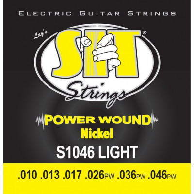 Струни для електрогітари 6 шт SIT SITS1046 Light Power Wound Nickel Guitar Strings 10/46