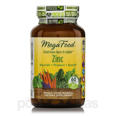 Цинк у таблетках, MegaFood, Zinc, 60 таблеток (3988)