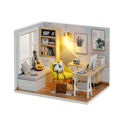 3D Румбокс ляльковий будинок DIY Cute Room QT-007 Sunshine Study Room