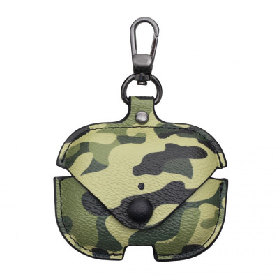 Футляр для навушників Airpods Pro Camouflage Leather Зелений