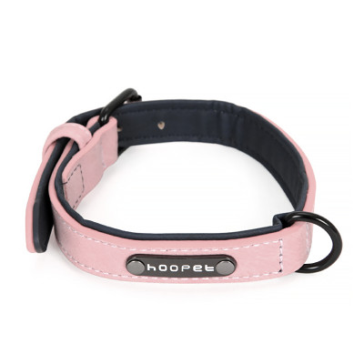 Нашийник двошаровий для собак Hoopet W033 L Pink (5293-18146)