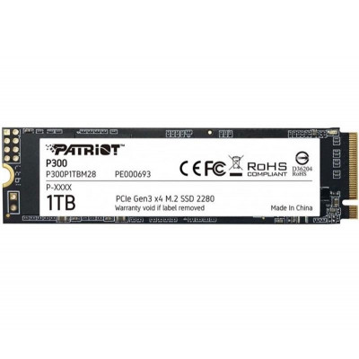 Накопичувач SSD 1TB Patriot P300 M.2 2280 PCIe NVMe 3.0 x4 TLC (P300P1TBM28)