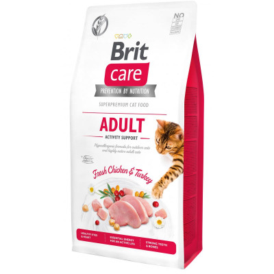 Корм для активних кішок Brit Care Adult Activity Support 7 кг з курією та індичкою