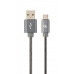 Кабель Cablexpert USB 2.0 A - USB Type-C 1м Сірий (CC-USB2S-AMCM-1M-BG)